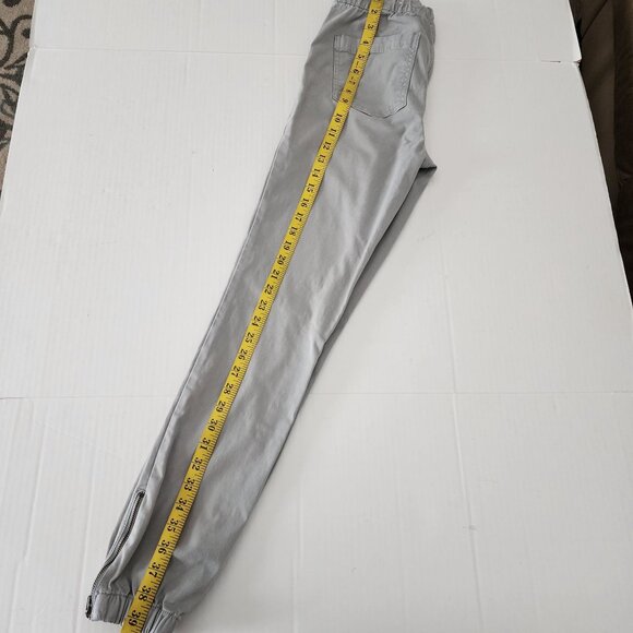 American Eagle Sz 6 Long Women Gray Jogger Pants  Elastic Waist Cotton Blend - Picture 11 of 12